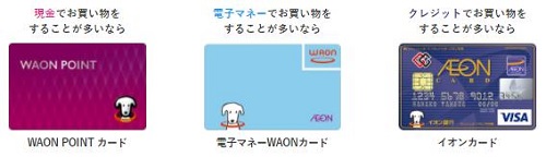 イオンカードWAONPOINTが貯まるカード
