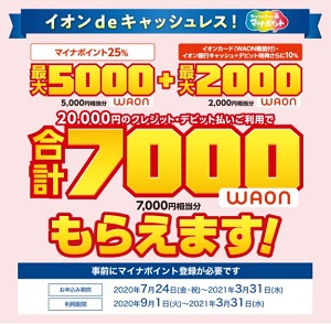イオンカードのマイナポイント独自特典