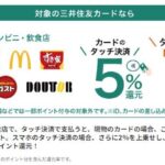 対象のコンビニ・飲食店でで最大7％還元！【三井住友カード】キャンペーン